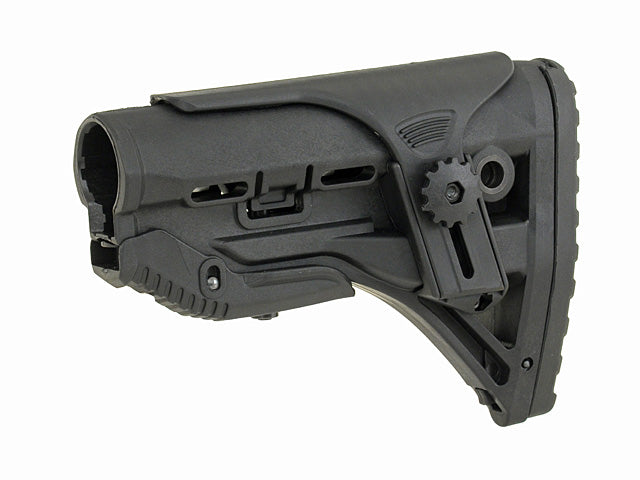 Sleek Buttstock mit Cheek Rest für M4/M16 - Schwarz [Big Dragon] 3