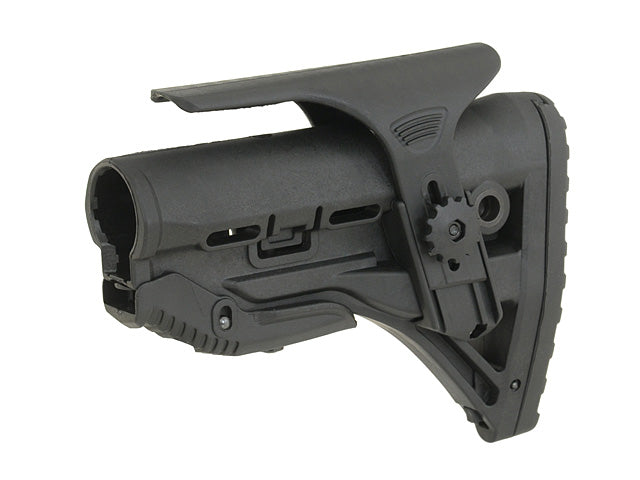 Sleek Buttstock mit Cheek Rest für M4/M16 - Schwarz [Big Dragon] 5