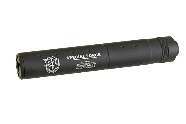 196 mm Dummy-Schalldämpfer SPECIAL FORCE Schwarz
