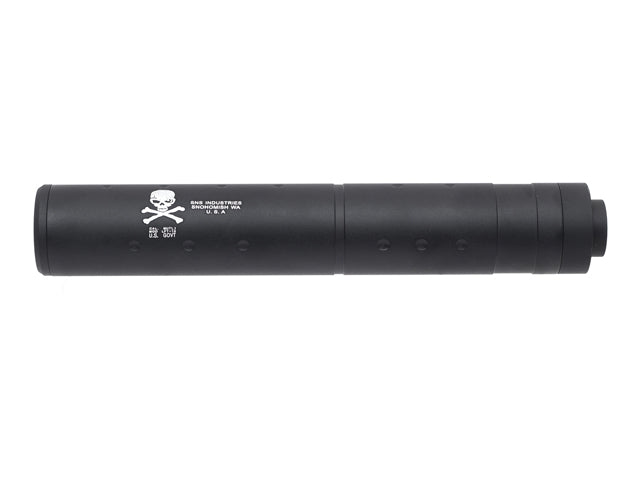 196 mm Dummy-Schalldämpfer SKULL LOGO Schwarz