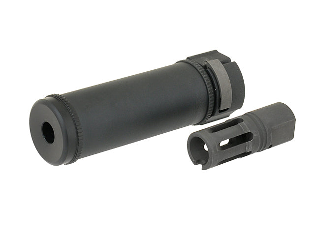 126 mm QD Schalldämpfer mit Feuerdämpfer Schwarz