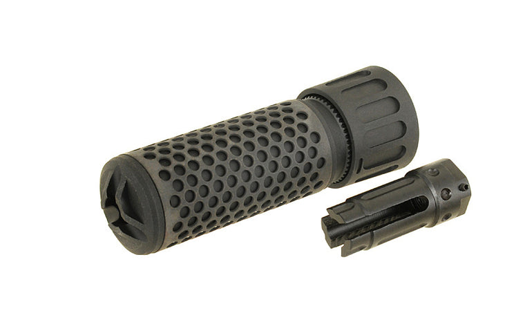 Dummy 5.56 QDC/CQB Dummy-Schalldämpfer mit Feuerdämpfer M4/M16 Schwarz