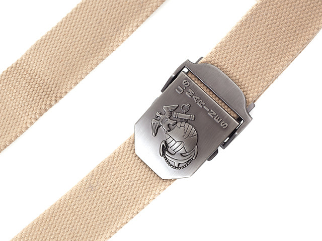 Military Army Men's Canvas Belt 1.5-Zoll (Marine Corps) - Tan 2