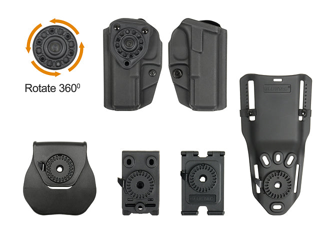 Holster Quick Attachment Drop Belt Loop - Schwarz [BLUETAC] 6