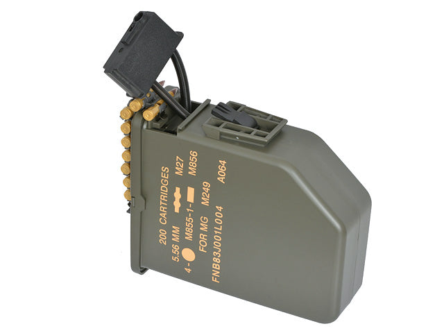 6000 BBs Electric Box Magazin M249 - Oliv [BattleAxe] 1