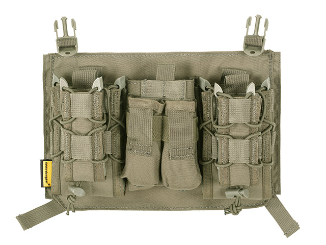 MOLLE-Tasche Modular Dreifach M4/9MM Buckle Clip Panel - Ranger Grün [EM] 2