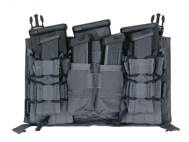 MOLLE-Tasche Modular Dreifach M4/9MM Buckle Clip Panel - Wolf Grau [EM] 1