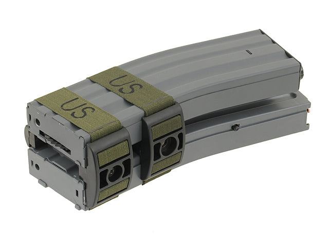 1000 BBs Electric Dual-Magazin long für M4/M16 (rechargeable) - Grau [BattleAxe] 6