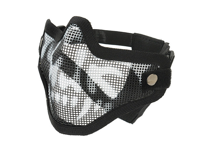 Stahl-Mesh-Halbmaske V.1 - Schwarz/Skull [CS] 1