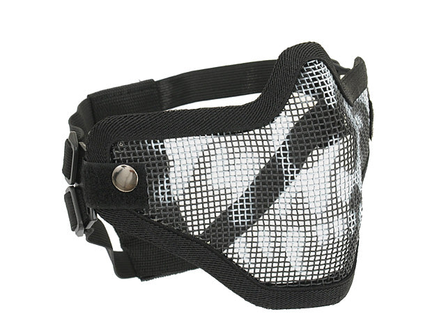 Stahl-Mesh-Halbmaske V.1 - Schwarz/Skull [CS] 2