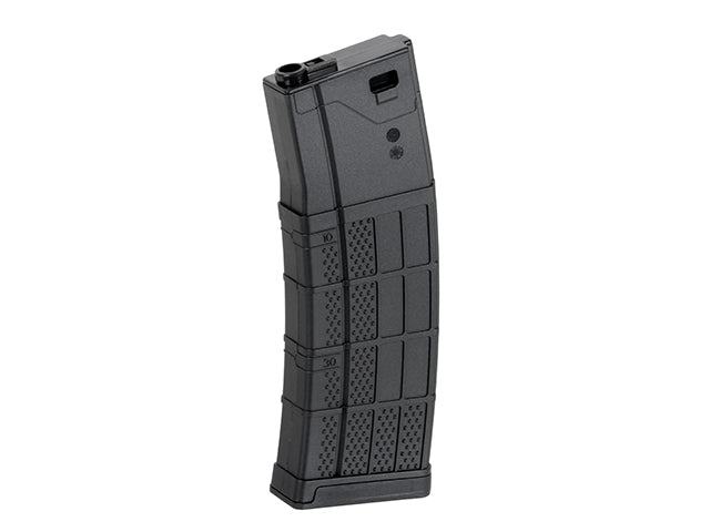 BattleAxe 416/SCAR16/AR15 Polymer Mid-Cap-Magazin 200 BBs Schwarz