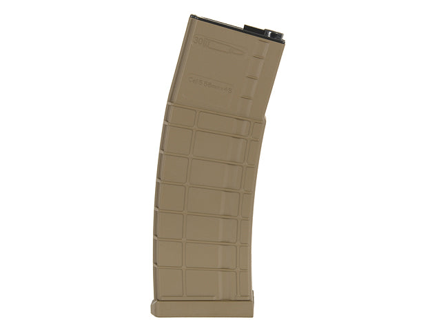 BattleAxe 416/AR15 Polymer Hi-Cap-Magazin 450 BBs Dark Earth