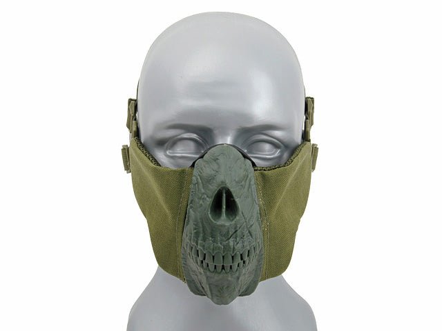 Half Face SKULL FACE Maske - Oliv [CS] 1