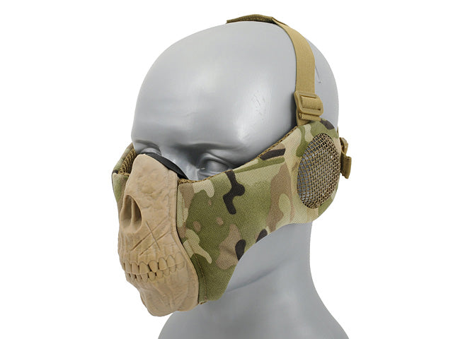 Half Face SKULL FACE Maske (PROTECTION EAR VERSION) - Multicamo [CS] 3