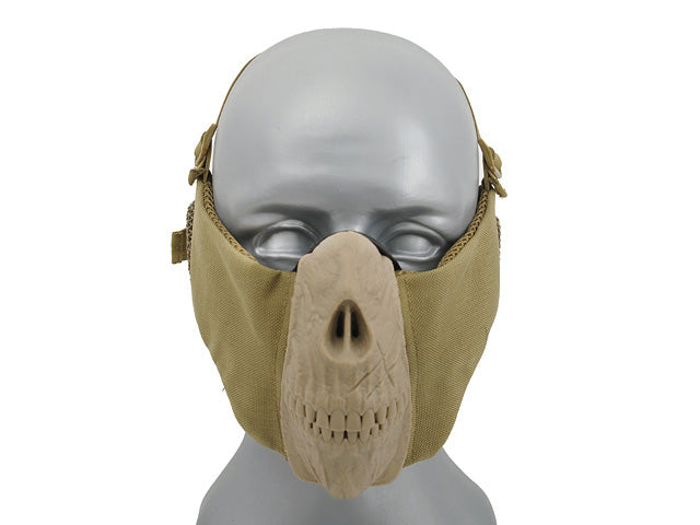 Half Face SKULL FACE Maske (PROTECTION EAR VERSION) - Tan [CS] 1