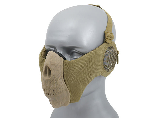 Half Face SKULL FACE Maske (PROTECTION EAR VERSION) - Tan [CS] 2