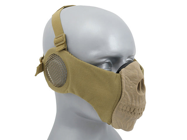 Half Face SKULL FACE Maske (PROTECTION EAR VERSION) - Tan [CS] 3