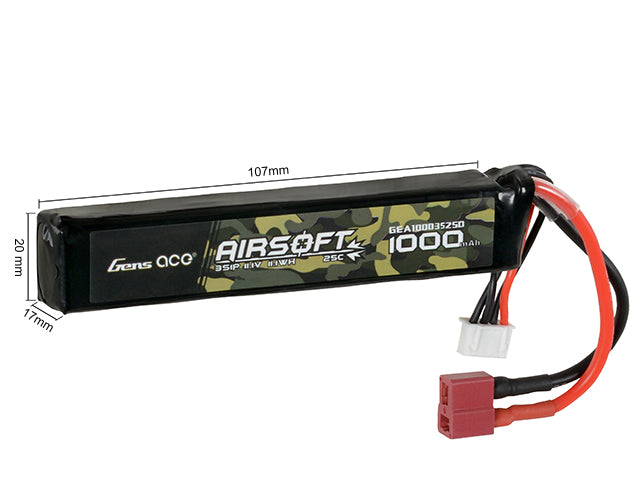 Gens Ace LiPo-Akku 1000 mAh 11.1 V 25C T-Stecker