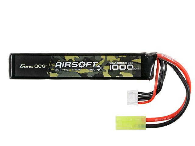 Gens Ace 25C 1000mAh 3S1P 11.1V Airsoft LiPo Akku mini Tamiya 1
