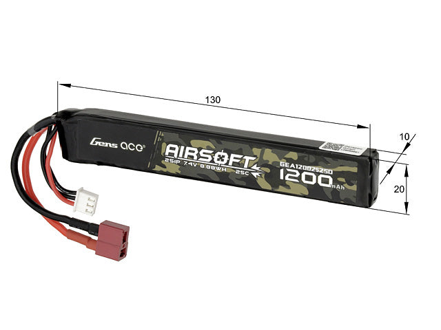 LiPo-Akku 1200 mAh 7.4 V 25C T-Stecker