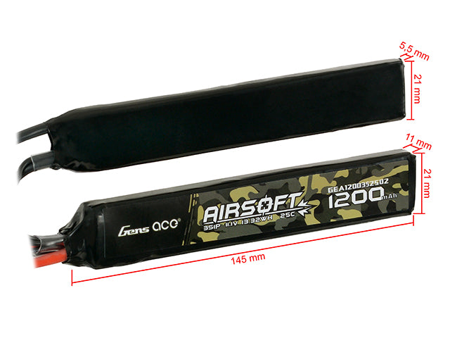 LiPo-Akku 1200 mAh 11.1 V 25C T-Stecker