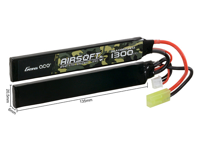 LiPo-Akku 1300 mAh 7.4 V 25C Mini Tamiya
