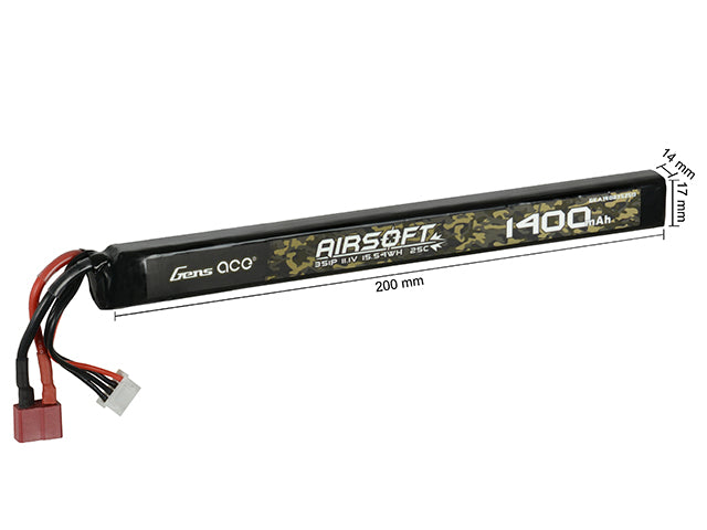 LiPo-Akku 1400 mAh 11.1 V 25C T-Stecker