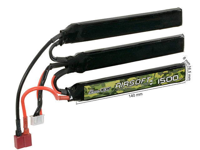 Gens Ace 25C 1500mAh 3S1P 11.1V Airsoft LiPo Akku T-Plug 2