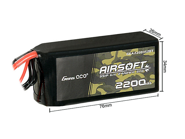LiPo-Akku 2200 mAh 11.1 V 20C Mini Tamiya