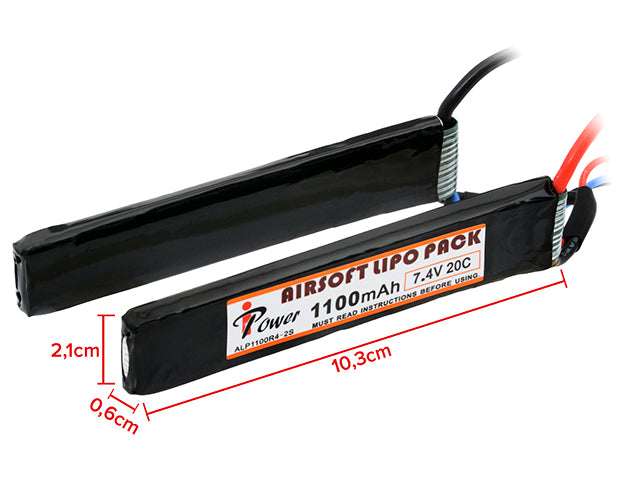 Akku LiPo 1100mAh 7,4V 20C - Deans [IPower] 2