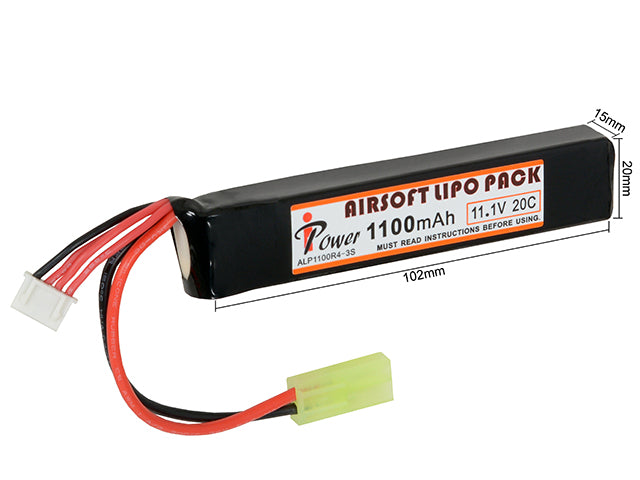 Akku LiPo 1100mAh 11,1V 20C [IPower]