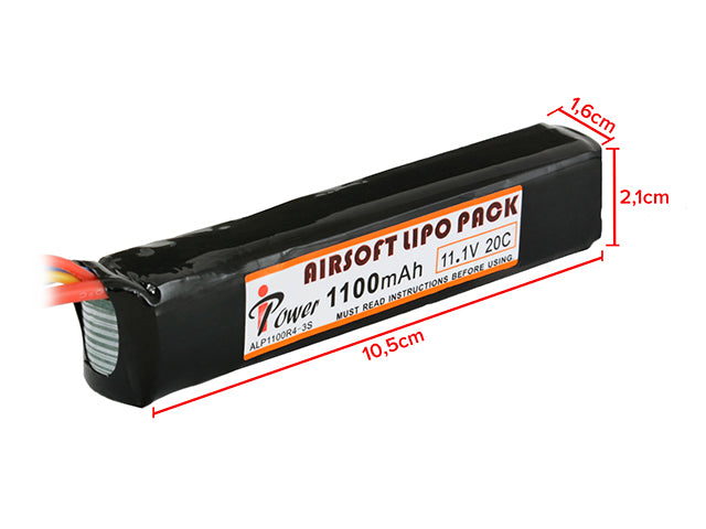Akku LiPo 1100mAh 11,1V 20C - Deans [IPower] 2