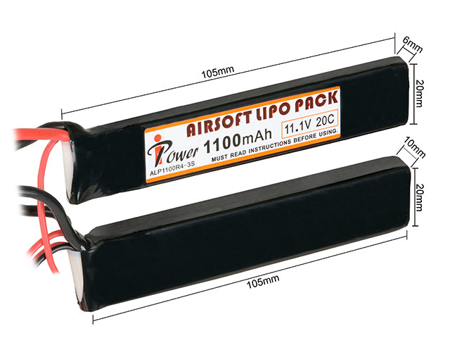 Akku LiPo 1100mAh 11,1V 20C [IPower] 2