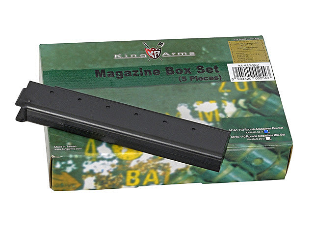 110 BBs Thompson M1A1 Magazin (5er-Box) [King Arms]