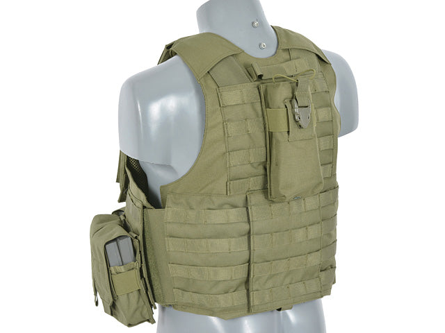 Plate-Carrier-Zubehör Combat Modular Armor System Replica - Oliv [8FIELDS] 5