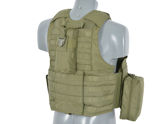 Plate-Carrier-Zubehör Combat Modular Armor System Replica - Oliv [8FIELDS] 6
