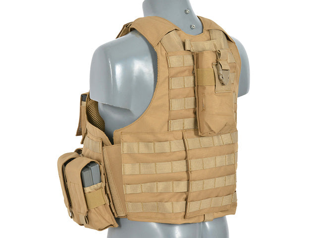 Plate-Carrier-Zubehör Combat Modular Armor System Replica - Coyote [8FIELDS] 5