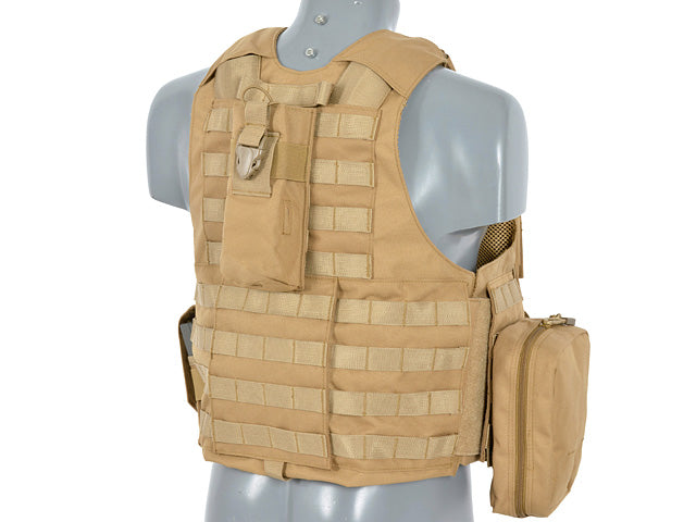 Plate-Carrier-Zubehör Combat Modular Armor System Replica - Coyote [8FIELDS] 6