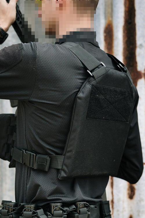 Simple Plate Carrier with Dummy Soft Armor Inserts - Black [8FIELDS] 8