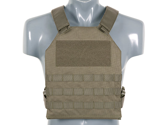 Simple Plate Carrier mit Dummy Soft Armor Inserts Ranger Grün
