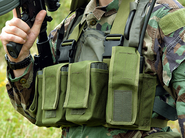 Navy Seal Chest Rig mit M16/AK47/M14 Pouches - Schwarz [8FIELDS CLASSIC] 9