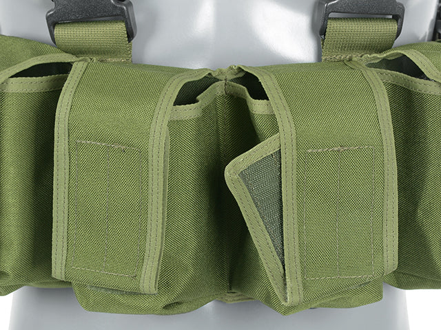 Navy Seal Chest Rig mit M16/AK47/M14 Pouches - Oliv [8FIELDS CLASSIC] 6