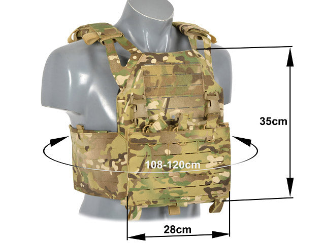 Laser-Cut “Buckle Up" Operator Plate Carrier mit AR15/AK Magazintasche — Multicamo [8Fields] 3