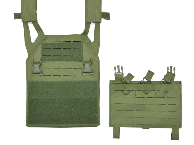 Laser-Cut “Buckle Up" Operator Plate Carrier mit AR15/AK Magazintasche — MB [8Fields] 8