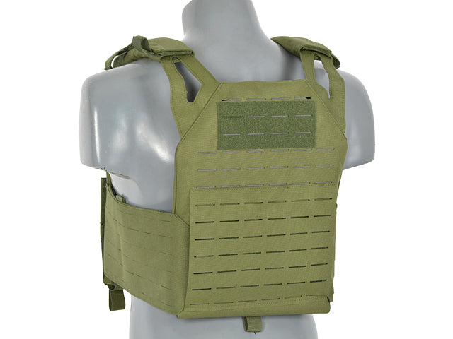 Laser-Cut “Buckle Up" Operator Plate Carrier mit AR15/AK Magazintasche — Oliv [8Fields] 5