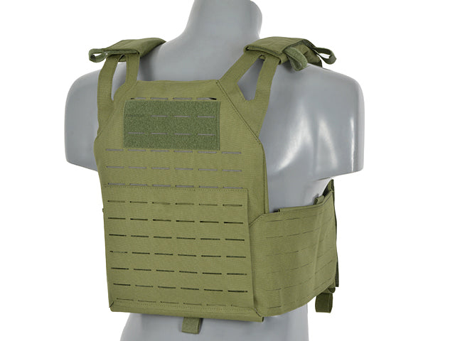 Laser-Cut “Buckle Up" Operator Plate Carrier mit AR15/AK Magazintasche — Oliv [8Fields] 6