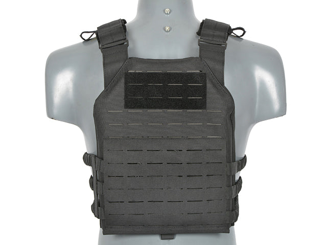Laser-Cut “Buckle Up" Assault Plate Carrier mit AR15/AK Magazintasche — Schwarz [8Fields] 4