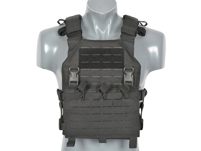 Laser-Cut "Buckle Up" Assault Plate Carrier mit Magazintasche Schwarz AK/RPK M4/M16
