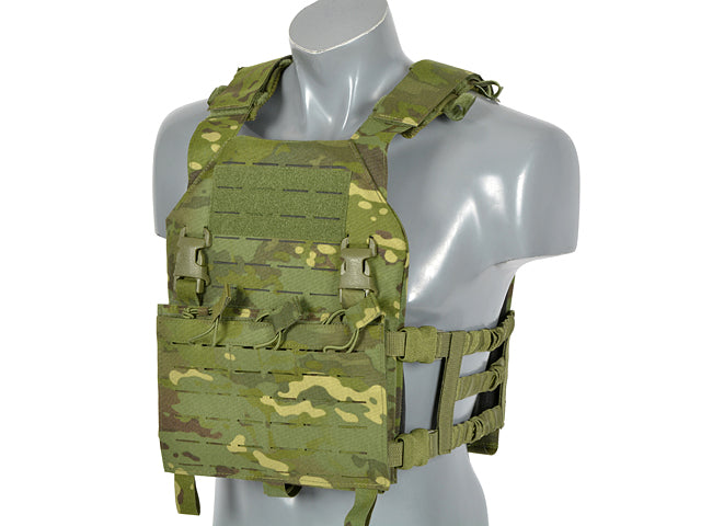 Laser-Cut "Buckle Up" Assault Plate Carrier mit Magazintasche Multicam Tropic AK/RPK M4/M16