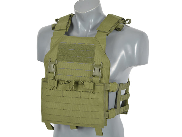 Laser-Cut "Buckle Up" Assault Plate Carrier mit Magazintasche Oliv AK/RPK M4/M16